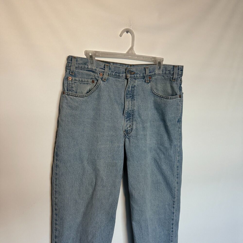Vintage Levis Jeans Mens 36 Blue Denim 550 90s Y2K Relaxed Straight Skate 36x30 - Picture 2 of 14